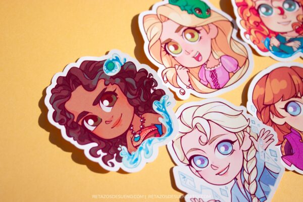 Disney Elsa, Ana, Rapunzel, Merida y Moana. - Imagen 2