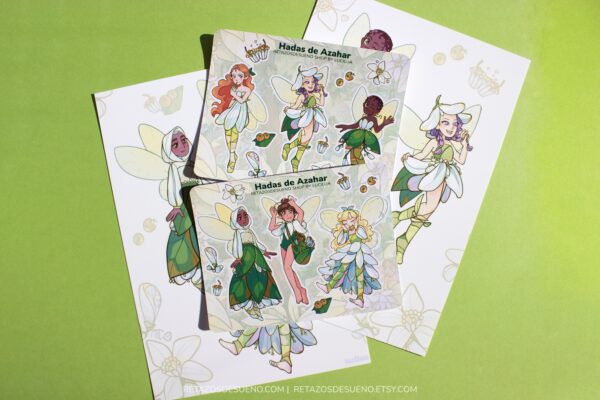 Hadas de Azahar. Hoja de pegatinas. - Imagen 2