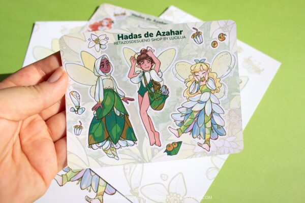 Hadas de Azahar. Hoja de pegatinas. - Imagen 5